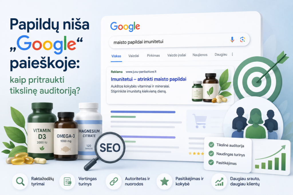 Papildai Google paieškoje